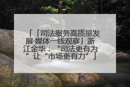 「司法服务高质量发展·媒体一线观察」浙江金华：“司法更有为”让“市场更有力”