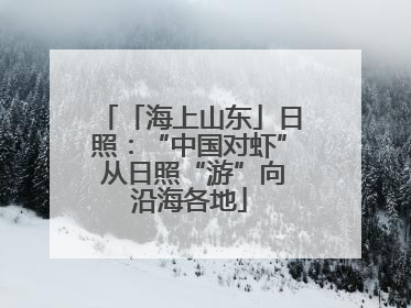 「海上山东」日照：“中国对虾” 从日照“游”向沿海各地
