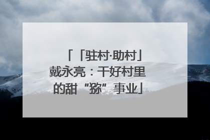 「驻村·助村」戴永亮：干好村里的甜“猕”事业