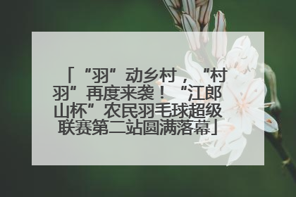 “羽”动乡村，“村羽”再度来袭！“江郎山杯”农民羽毛球超级联赛第二站圆满落幕