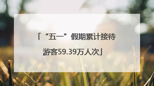 “五一”假期累计接待游客59.39万人次