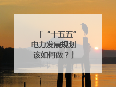 “十五五”电力发展规划该如何做？