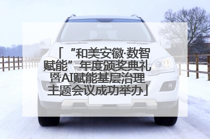 “和美安徽·数智赋能”年度颁奖典礼暨AI赋能基层治理主题会议成功举办
