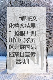 “哪吒文化档案特展”抢眼！四川宜宾翠屏区开展国际档案日宣传活动