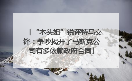 “木头姐”锐评特马交锋：争吵揭开了马斯克公司有多依赖政府合同