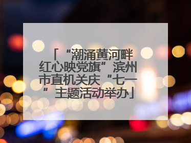 “潮涌黄河畔 红心映党旗”滨州市直机关庆“七一”主题活动举办