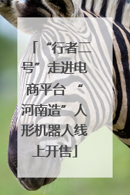“行者二号”走进电商平台 “河南造”人形机器人线上开售