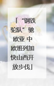 “钢铁驼队”驰欧亚 中欧班列加快山西开放步伐