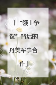 “领土争议”背后的丹美军事合作