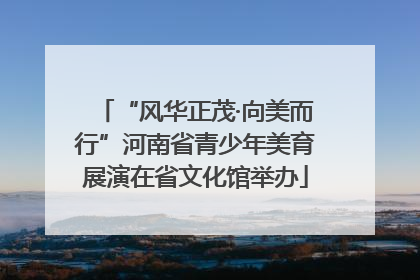 “风华正茂·向美而行”河南省青少年美育展演在省文化馆举办