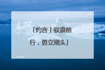 灼言丨驭浪前行，勇立潮头