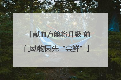 献血方舱将升级 前门动物园先“尝鲜”