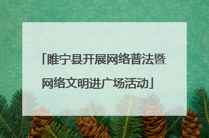 睢宁县开展网络普法暨网络文明进广场活动
