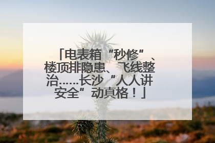 电表箱“秒修”、楼顶排隐患、飞线整治……长沙“人人讲安全”动真格！