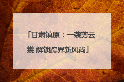 甘肃镇原：一袭剪云裳 解锁跨界新风尚