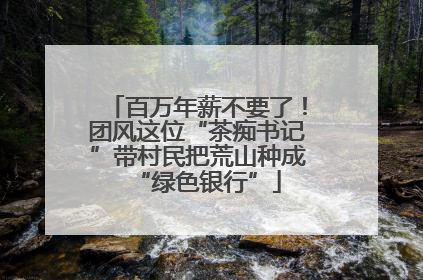百万年薪不要了！团风这位“茶痴书记”带村民把荒山种成“绿色银行”