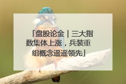 盘股论金｜三大指数集体上涨，兵装重组概念遥遥领先