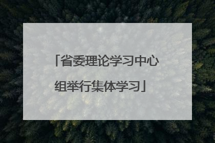 省委理论学习中心组举行集体学习