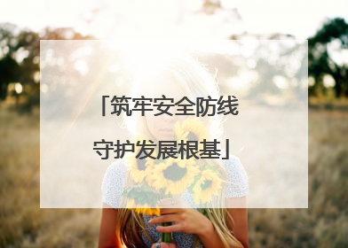 筑牢安全防线 守护发展根基