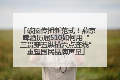 破圈传播新范式！燕京啤酒历届510如何用“三贯穿五纵横六点连线”重塑国民品牌声量