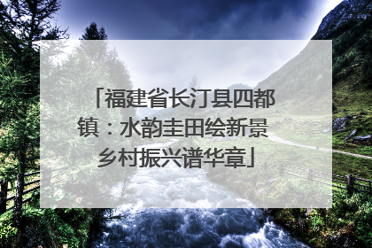 福建省长汀县四都镇：水韵圭田绘新景 乡村振兴谱华章