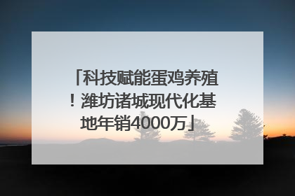 科技赋能蛋鸡养殖！潍坊诸城现代化基地年销4000万