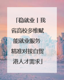 稳就业丨我省高校多维赋能就业服务 精准对接自贸港人才需求