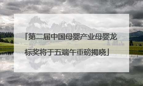 第二届中国母婴产业母婴龙标奖将于五端午重磅揭晓