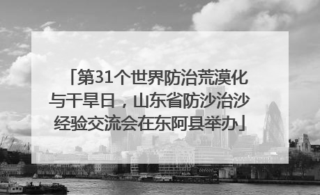 第31个世界防治荒漠化与干旱日，山东省防沙治沙经验交流会在东阿县举办
