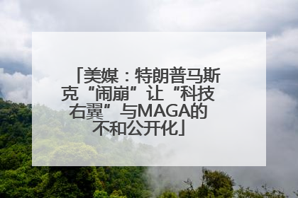美媒:特朗普马斯克“闹崩”让“科技右翼”与MAGA的不和公开化