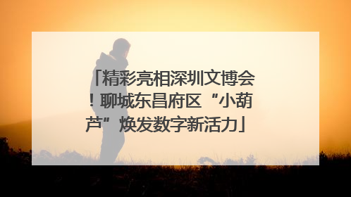 精彩亮相深圳文博会！聊城东昌府区“小葫芦”焕发数字新活力