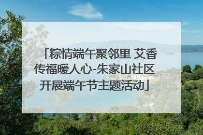 粽情端午聚邻里 艾香传福暖人心-朱家山社区开展端午节主题活动