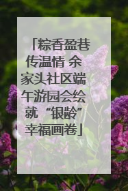粽香盈巷传温情 余家头社区端午游园会绘就“银龄”幸福画卷
