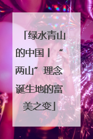 绿水青山的中国丨“两山”理念诞生地的富美之变