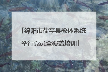 绵阳市盐亭县教体系统举行党员全覆盖培训