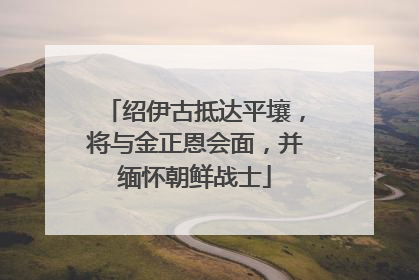 绍伊古抵达平壤，将与金正恩会面，并缅怀朝鲜战士
