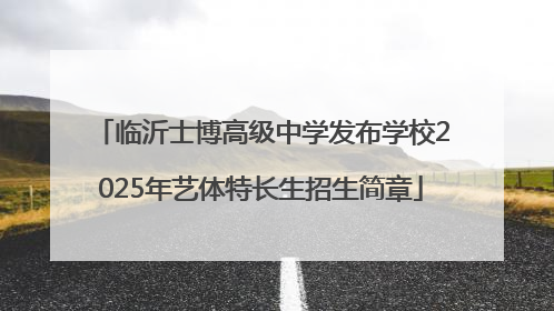 临沂士博高级中学发布学校2025年艺体特长生招生简章