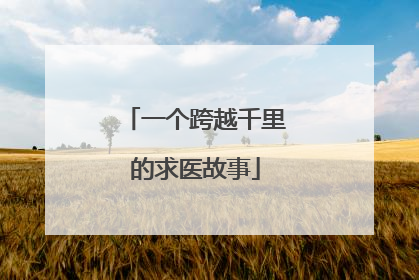 一个跨越千里的求医故事