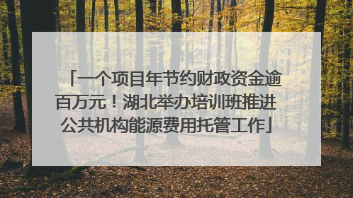 一个项目年节约财政资金逾百万元！湖北举办培训班推进公共机构能源费用托管工作