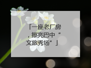 一座老厂房，擦亮巴中“文旅秀场”