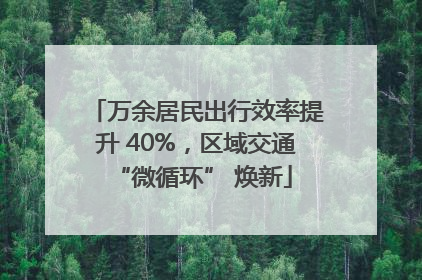 万余居民出行效率提升 40%，区域交通 “微循环” 焕新