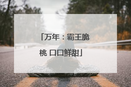 万年：霸王脆桃 口口鲜甜
