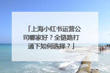 上海小红书运营公司哪家好？全链路打通下如何选择？