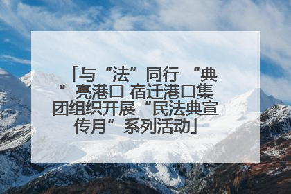 与“法”同行 “典”亮港口 宿迁港口集团组织开展“民法典宣传月”系列活动