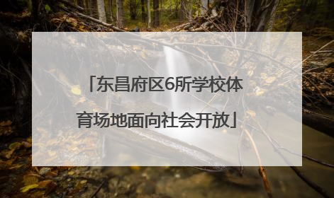 东昌府区6所学校体育场地面向社会开放