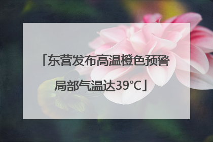 东营发布高温橙色预警 局部气温达39℃