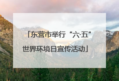 东营市举行“六·五”世界环境日宣传活动
