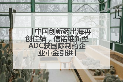 中国创新药出海再创佳绩，信诺维新型ADC获国际制药企业重金引进