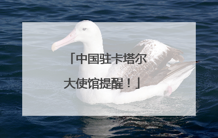 中国驻卡塔尔大使馆提醒！