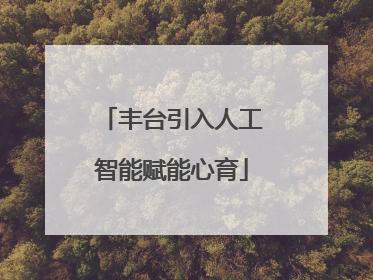 丰台引入人工智能赋能心育